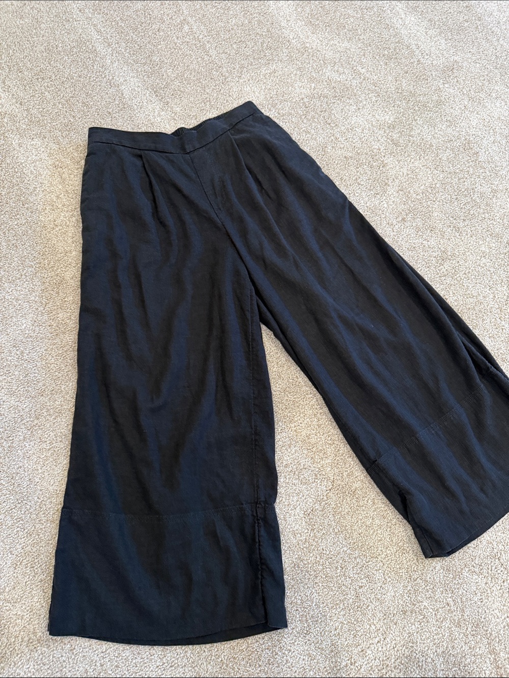 Anyday Wide-Leg High-Rise Linen-Blend Cropped Pant - Size S - Picture 3 of 5